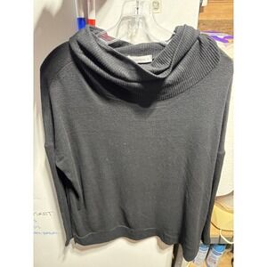 WASABI + MINT Women Size Small  Ribbed‎ Black Turtleneck Long Sleeve Sweater